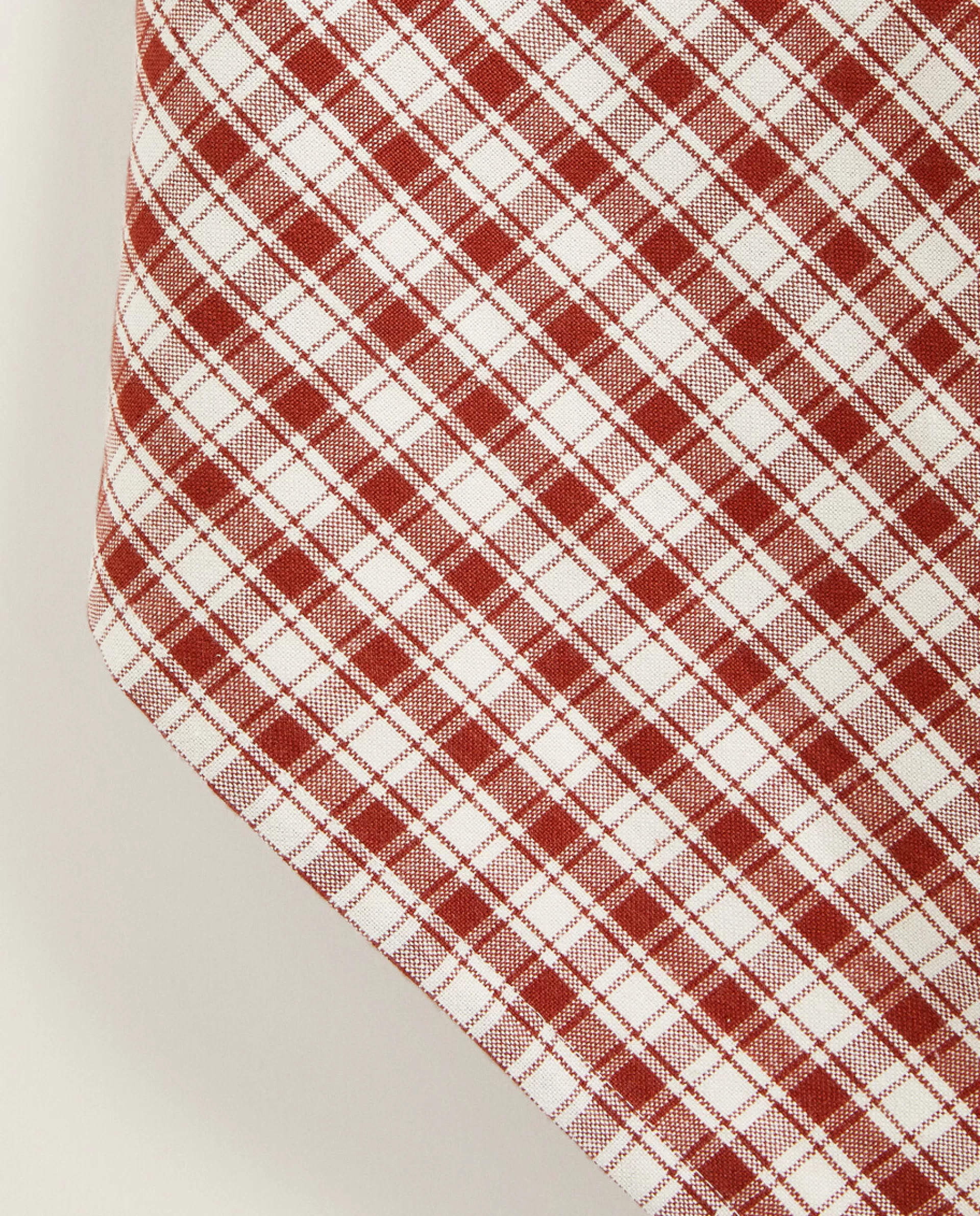 ZARA Home Colored Check Kitchen Towels (Pack Of 2) Burgundy Clearance