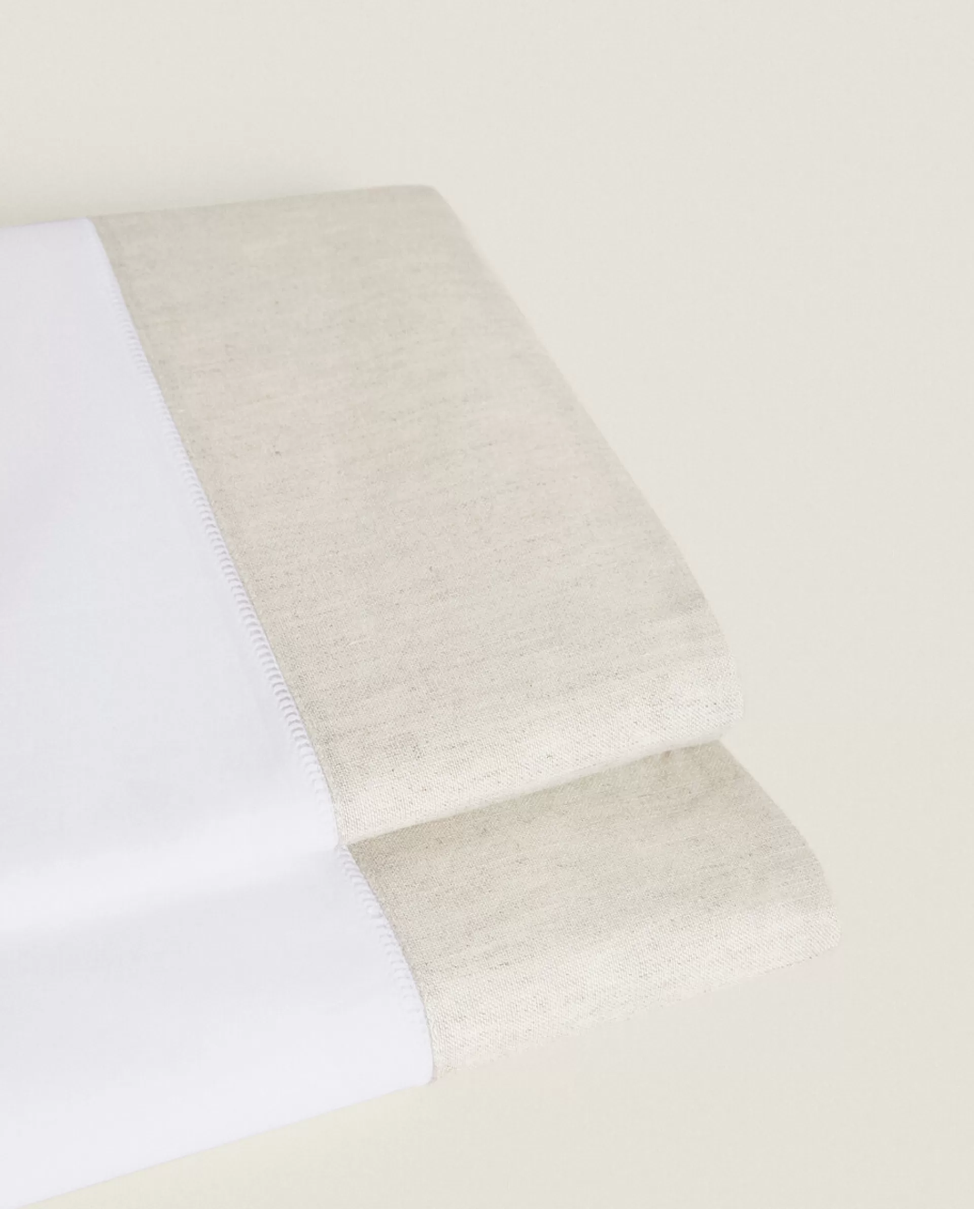 ZARA Home Flat Sheet With Border White Flash Sale