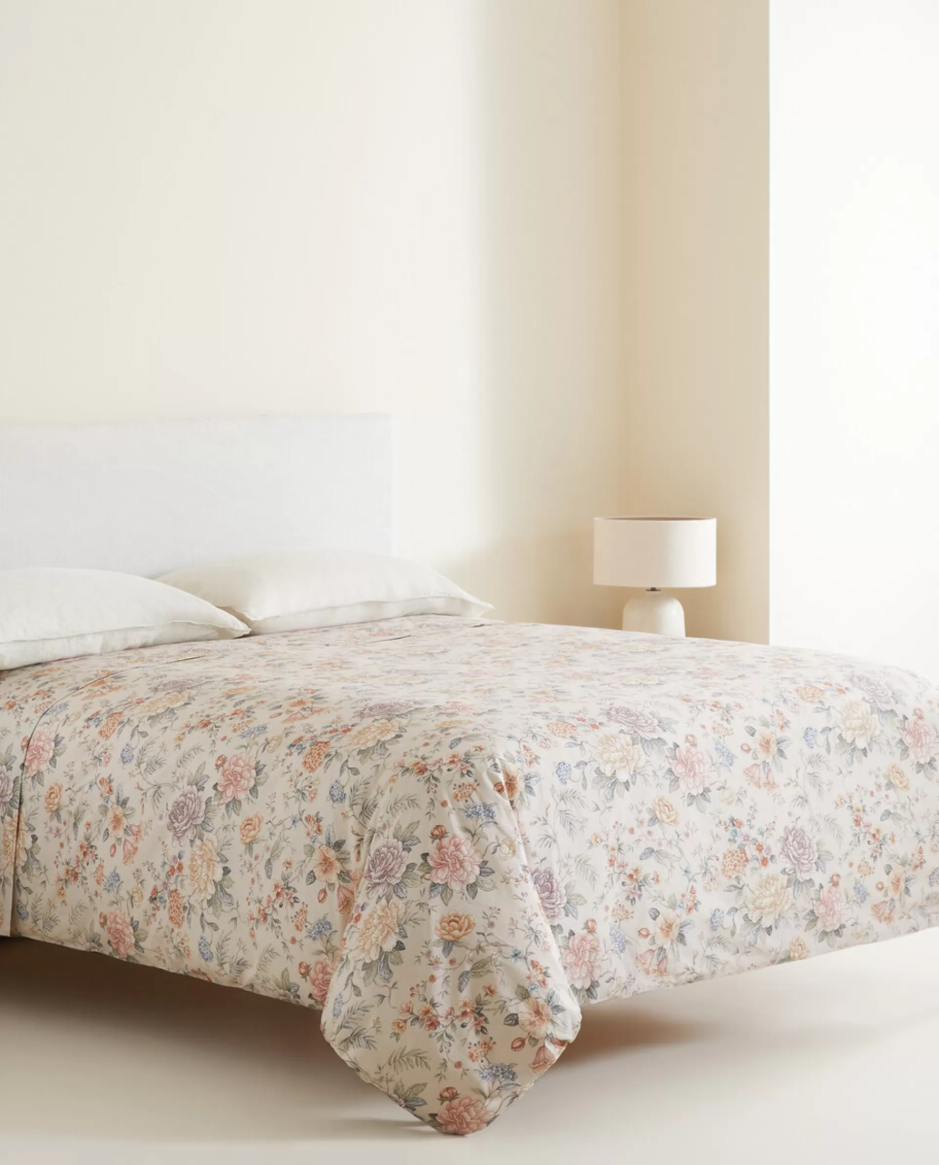 ZARA Home Floral Print Duvet Cover Sand Cheap