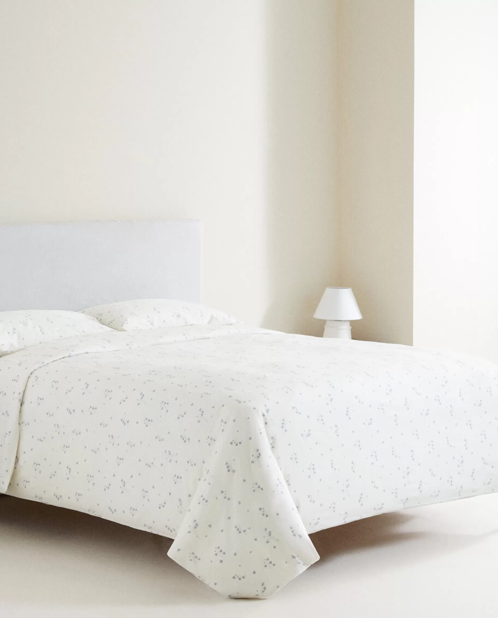 ZARA Home Floral Print Duvet Cover Oyster White Best