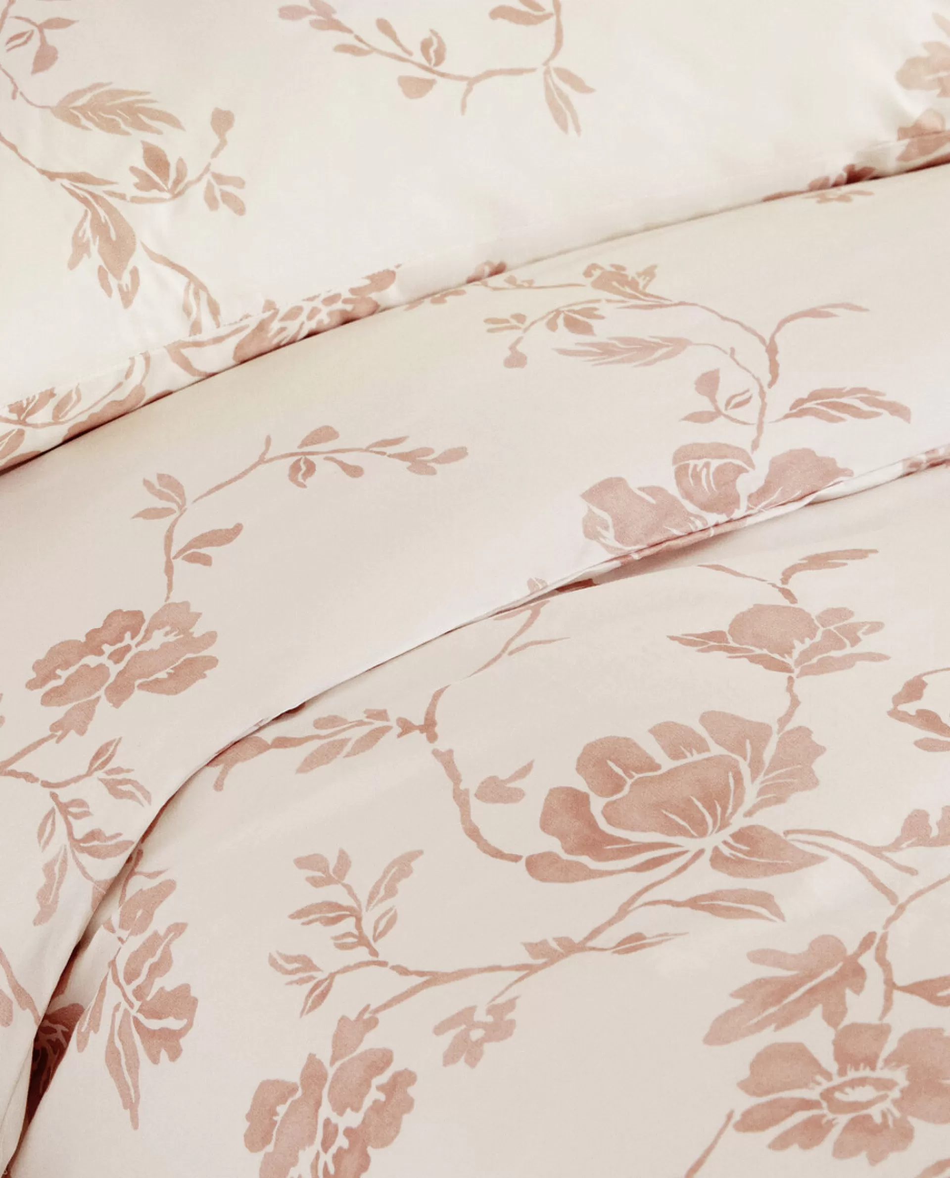 ZARA Home Floral Print Duvet Cover Pink Shop