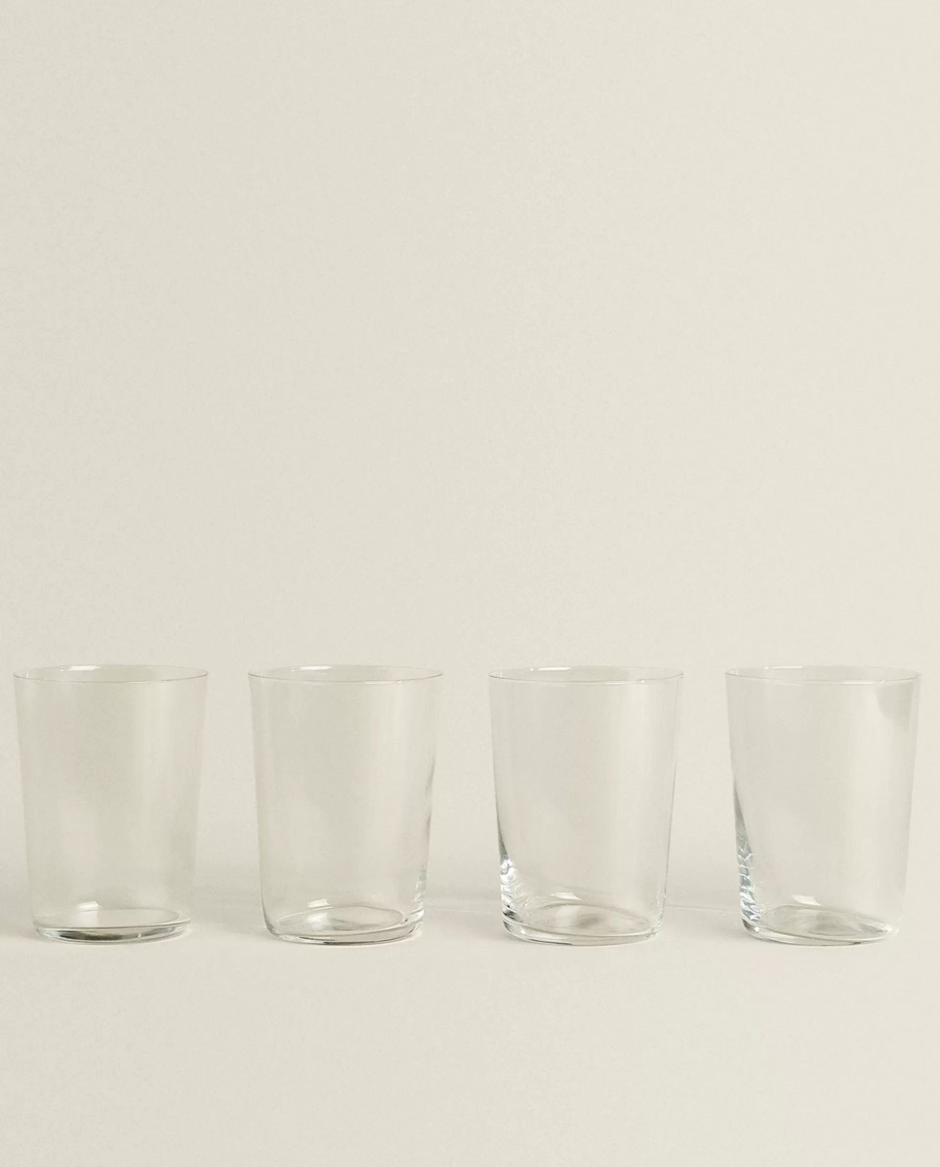 ZARA Home Glass Tumbler (Pack Of 4) Transparent Sale