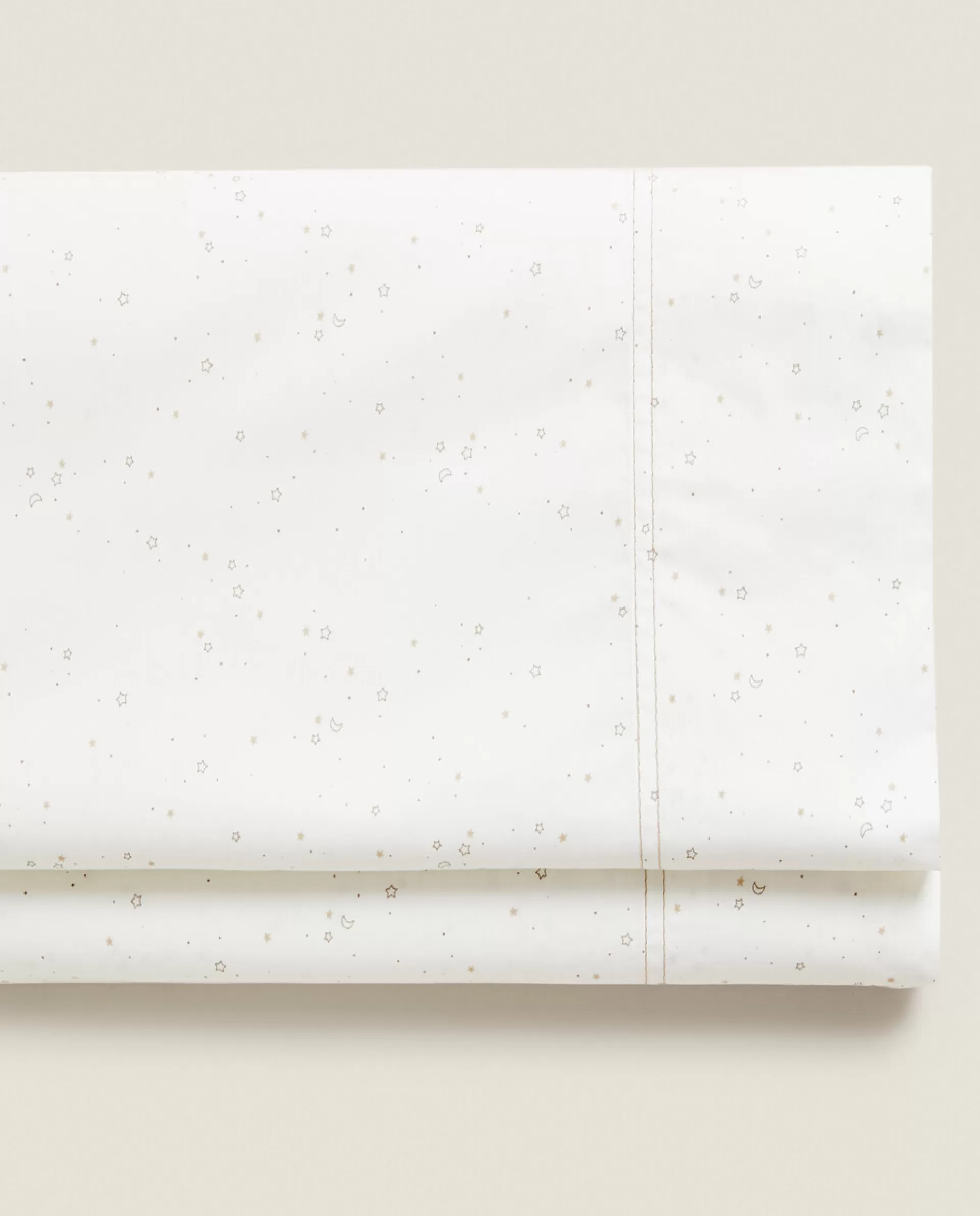 ZARA Home Moons And Stars Flat Sheet Taupe Flash Sale