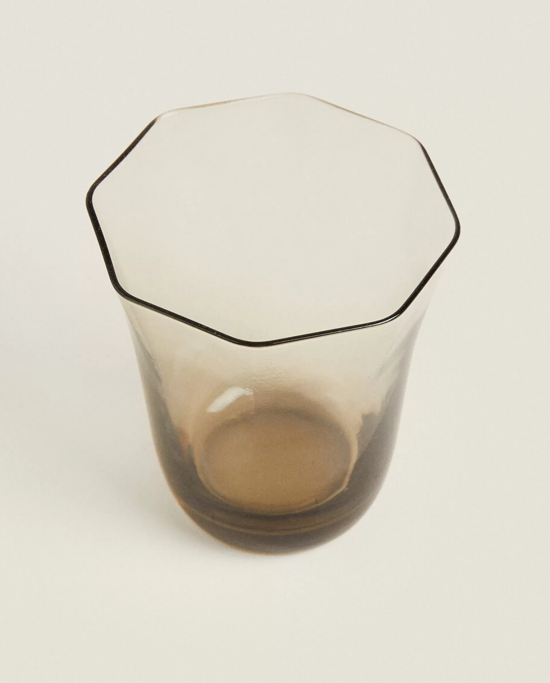 ZARA Home Octagonal Wine Glass Marron Topo Best