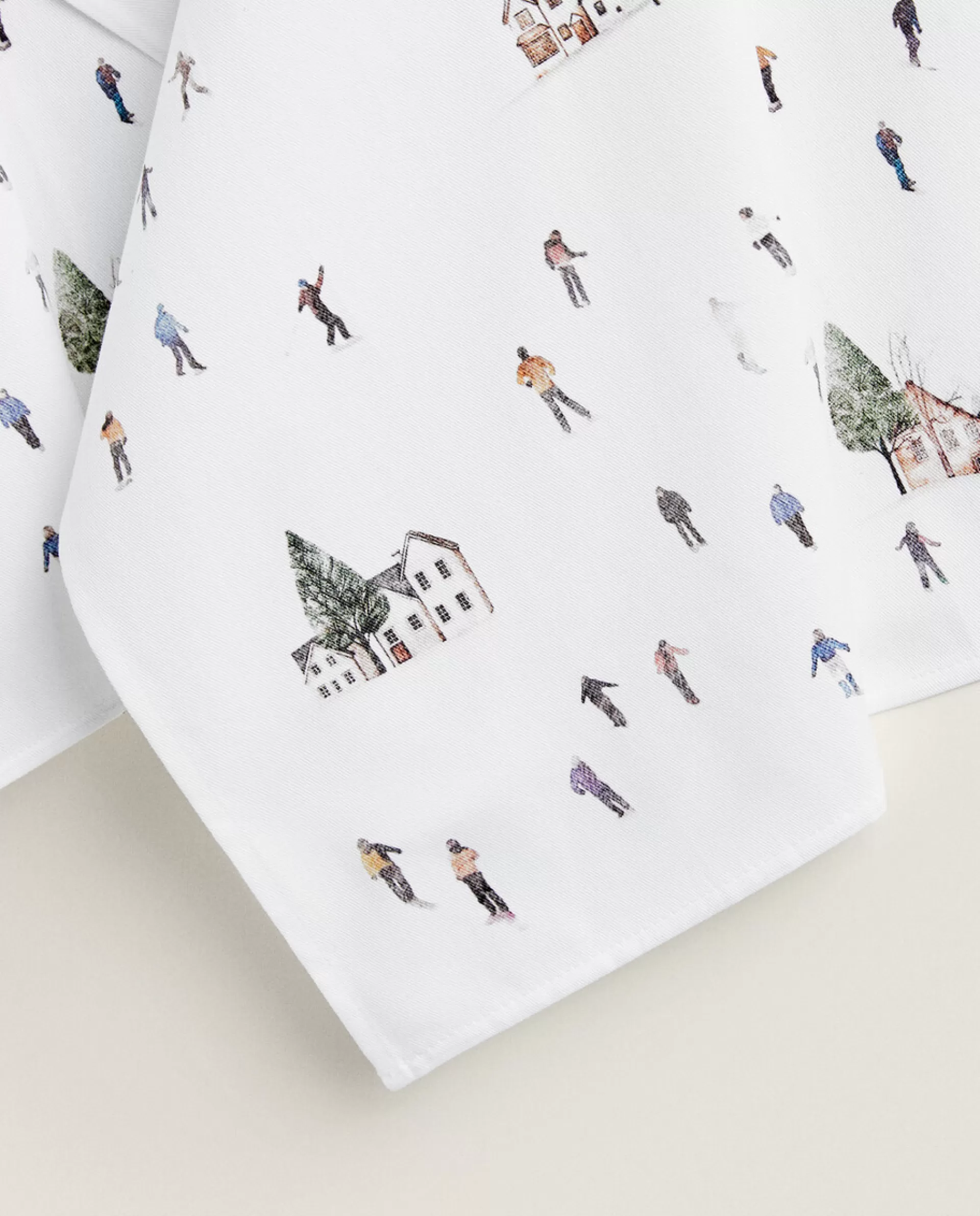 ZARA Home Pack Of Cotton Cloths With Skiers White Cheap