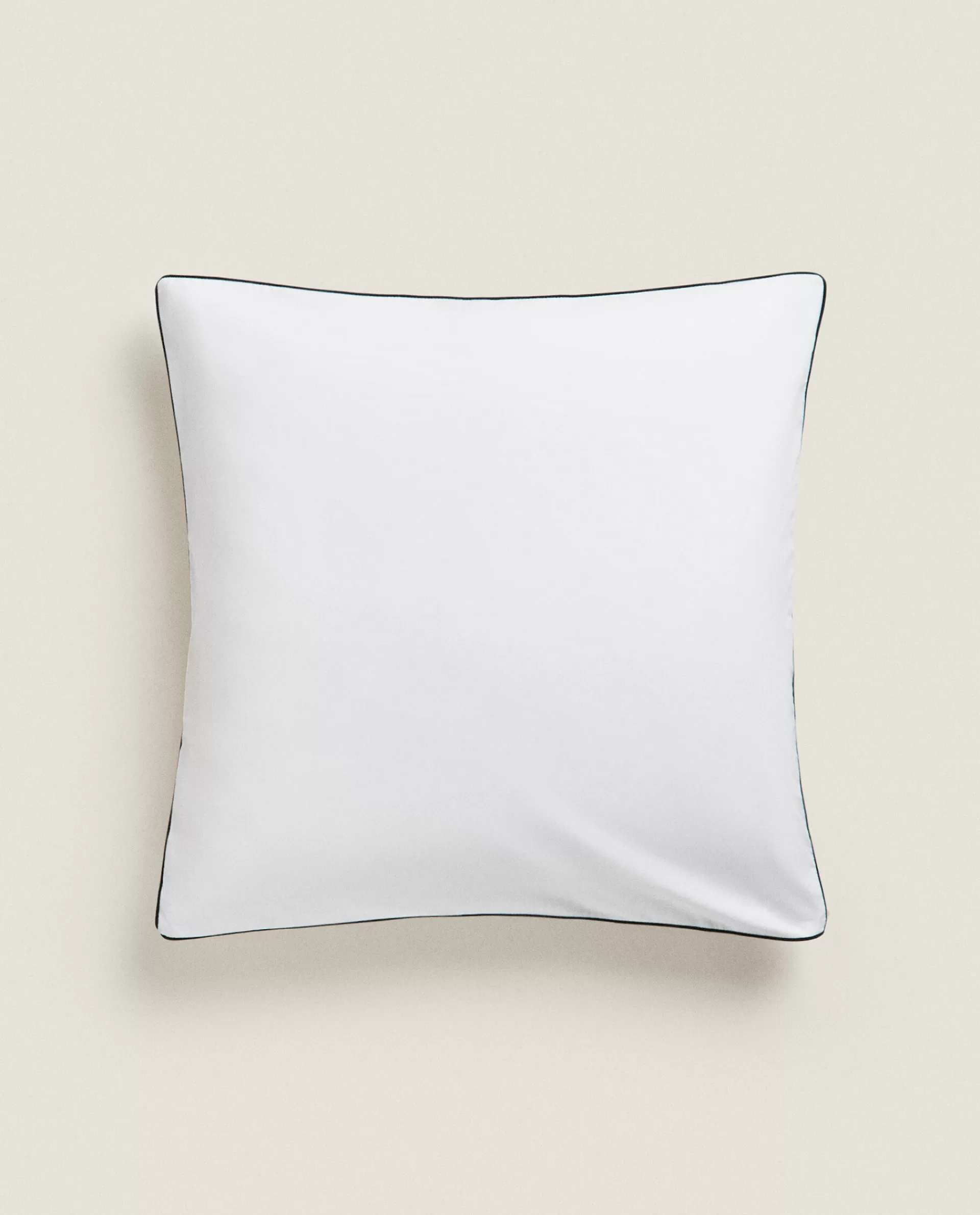 ZARA Home Pillowcase With Colored Piping Detail Black Online