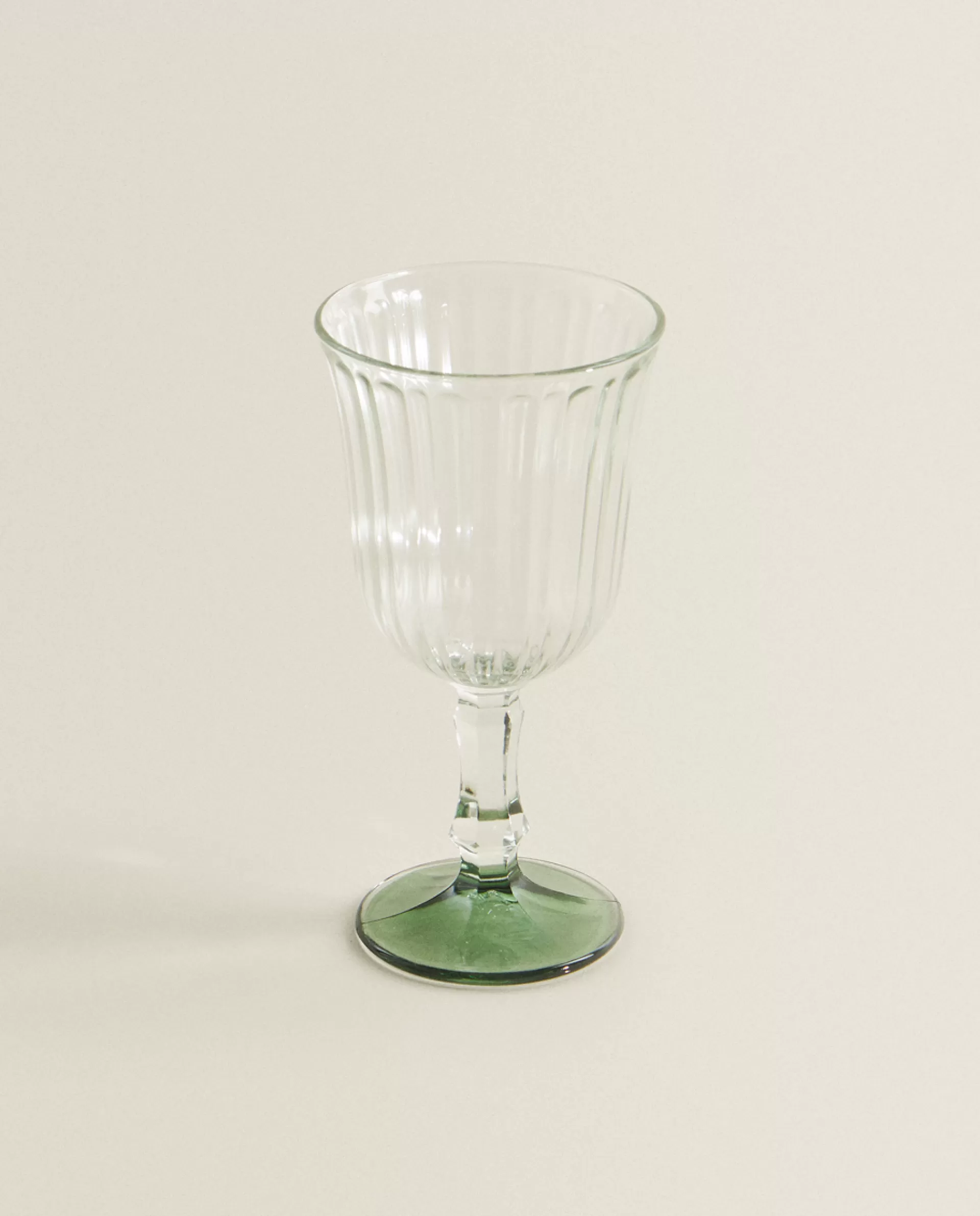 ZARA Home Raised Design Wine Glass Green Cheap