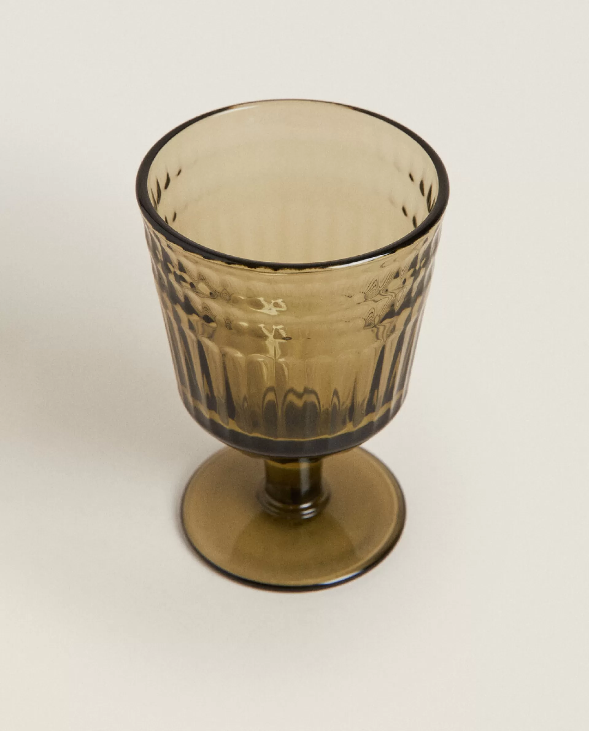 ZARA Home Raised Design Wine Glass Green Shop