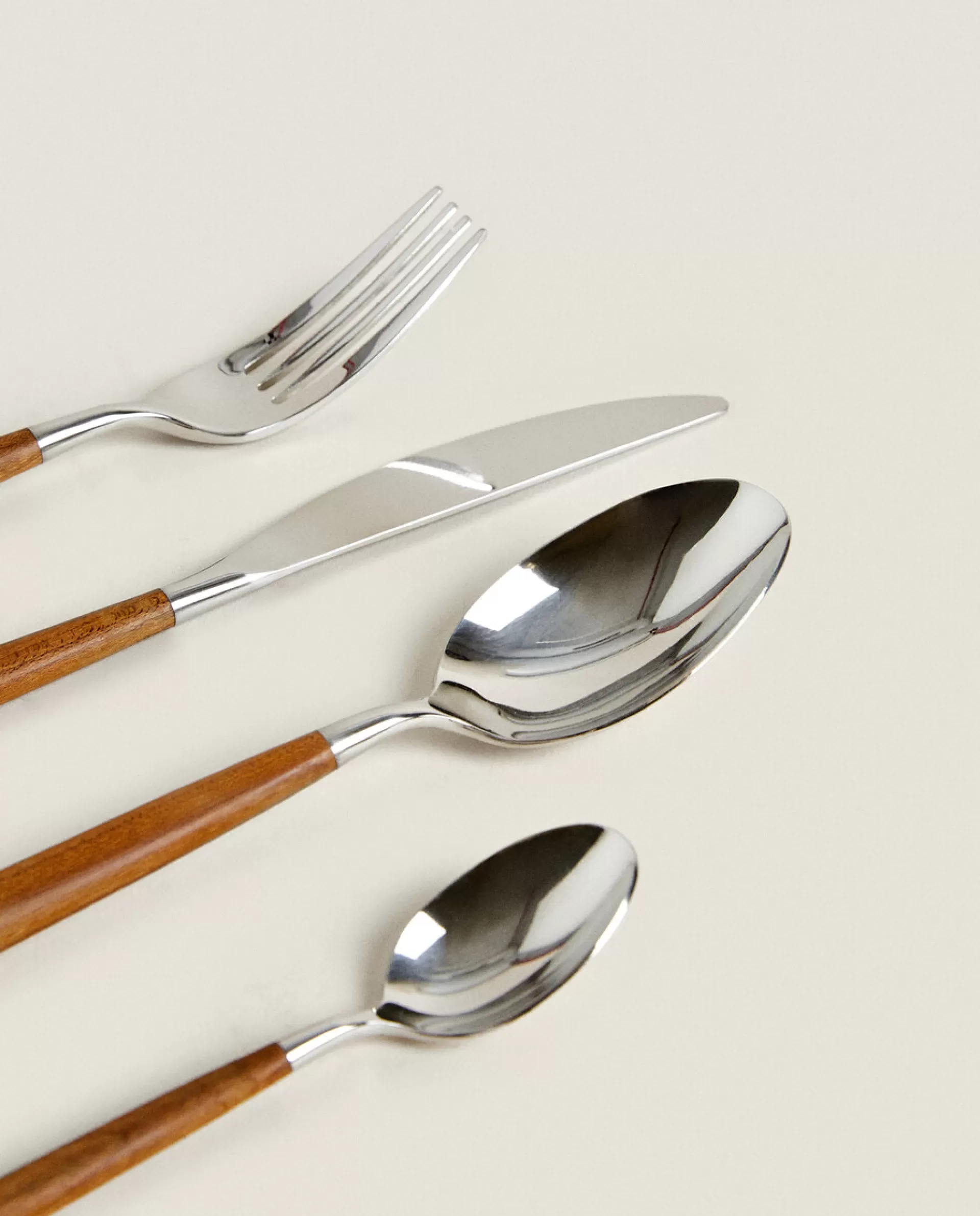 ZARA Home Set Of Maple Cutlery Natural Colour Cheap