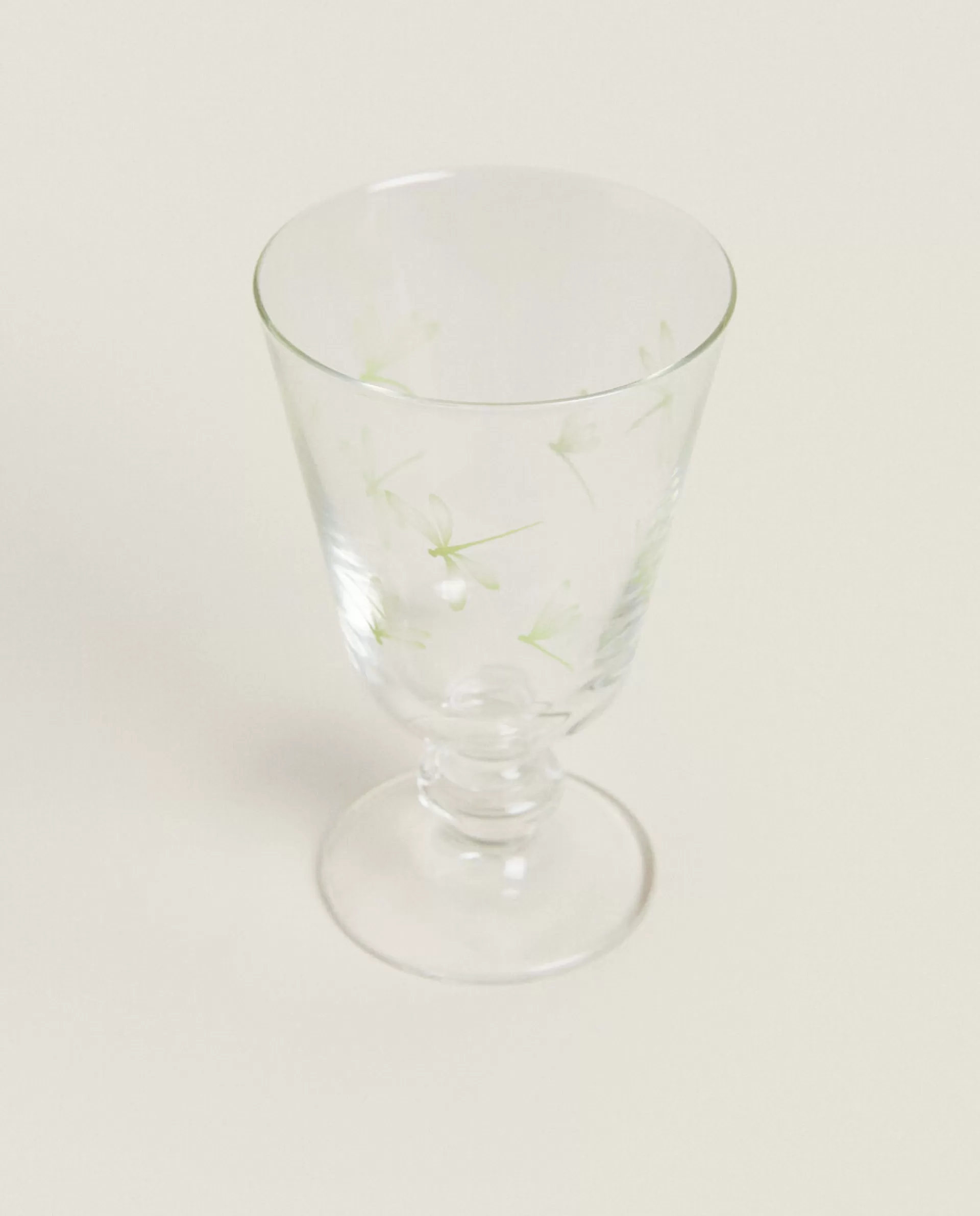 ZARA Home Silk Screen Wine Glass Green Flash Sale