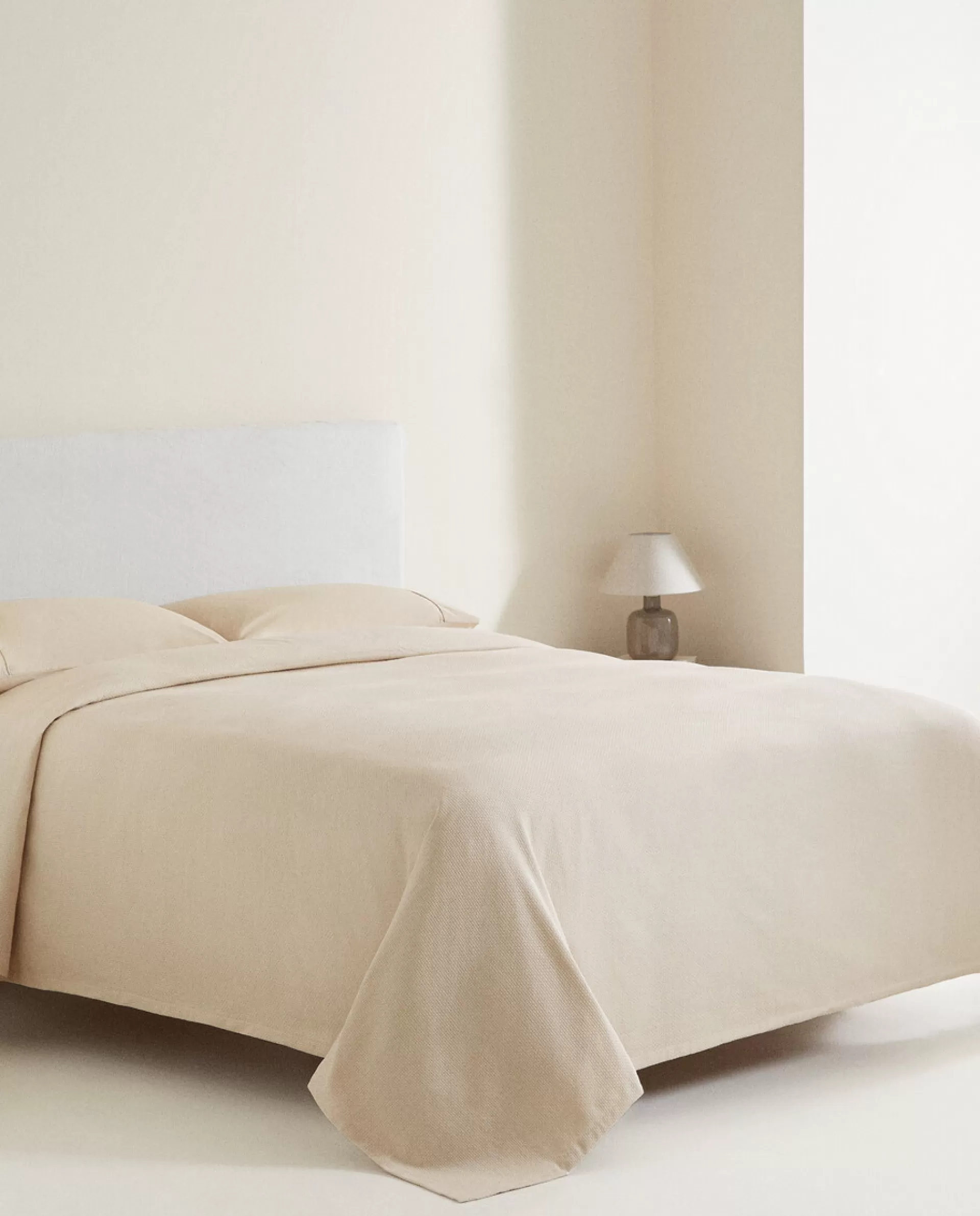 ZARA Home Textured Bedspread Beige Best Sale