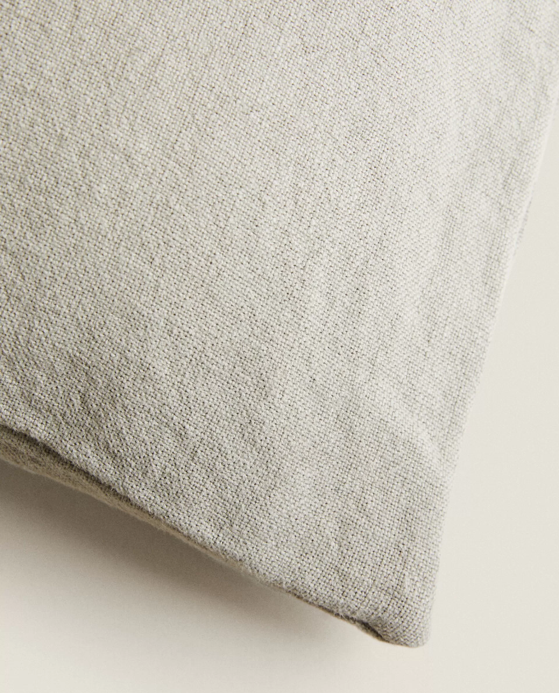 ZARA Home Washed Linen Throw Pillow Cover Middle Grey Best